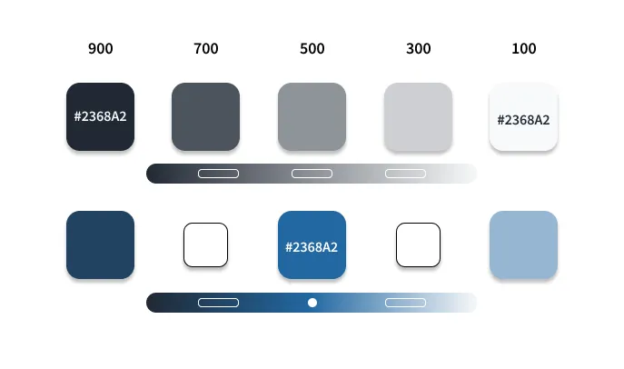 Using color wheel to select accents example